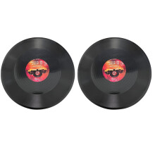 Lot de 2 disques vinyles vintage pour décorer un mur, idéal pour la maison, un bar ou une fête.