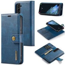 DG MING kompatible 2-in-1 Magnet-Wallet-Hülle für Samsung S24 – Blau