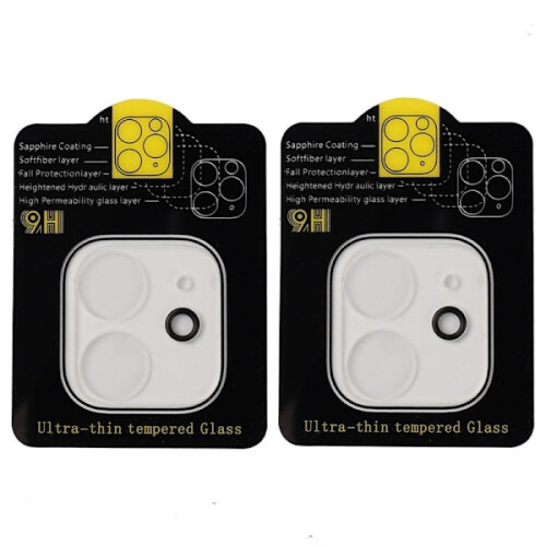 Linsskydd för kompatibel med iPhone11-kamera Härdat glas, 2-pack
