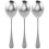 3Pcs Stainless Steel Buffet Spoons Practical Food Serving Spoons (Silver) 1