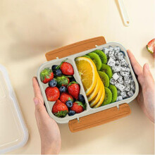 Draagbare lunchbox met deksel, fruitbox met compartimenten, lekvrije voedselbewaarcontainer, compatibel met Viflosae