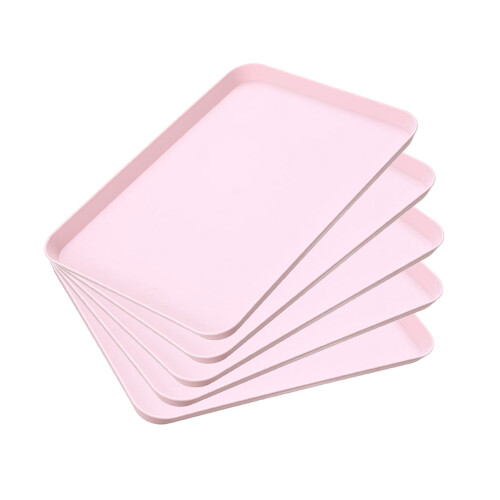 ionze Snabbmatsbricka Rektangulära serveringsbrickor Serveringsbricka För inomhusbruk Plast Snabbmatsbricka 5 st (B1) 2