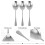 3Pcs Stainless Steel Buffet Spoons Practical Food Serving Spoons (Silver) 4