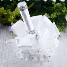 Bouquet de demoiselle d'honneur en perles et roses de cristal - Fleurs artificielles en soie - Offres de la semaine