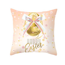 JINESXIAO Vendita di magazzino Buona Pasqua Federa per cuscino in poliestere stampato Cuscino decorativo per divano Decorazione per la casa