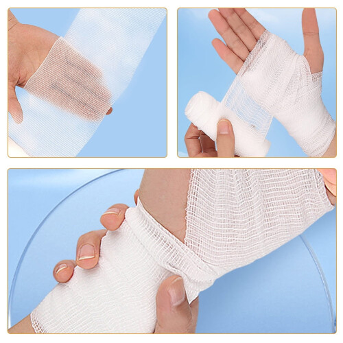 10 rouleaux de bandage extensible en gaze de coton 2
