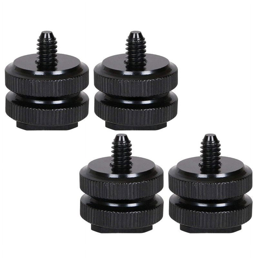 Camera Hot Shoe Mount To 1/4Inch-20 Tripod Screw Adapter,Flash Shoe Mount For Dslr Camera Rig (Pack Of 4) 9027700899025