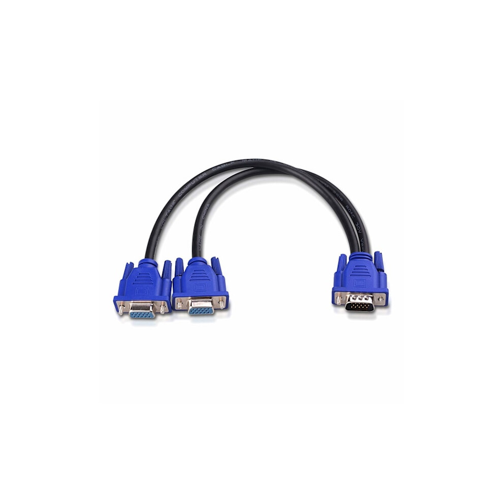 Cable Matters Vga Splitter Cable 0.3 M (Vga Y Cable) For Screen Duplication, Vga Splitter For Two Monitors 9083649074701