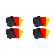 4 Pack Soccer Referee Card Sets,Warning Referee Red and Yellow Cards with Wallet Score Sheets,Pencil Soccer Accessories