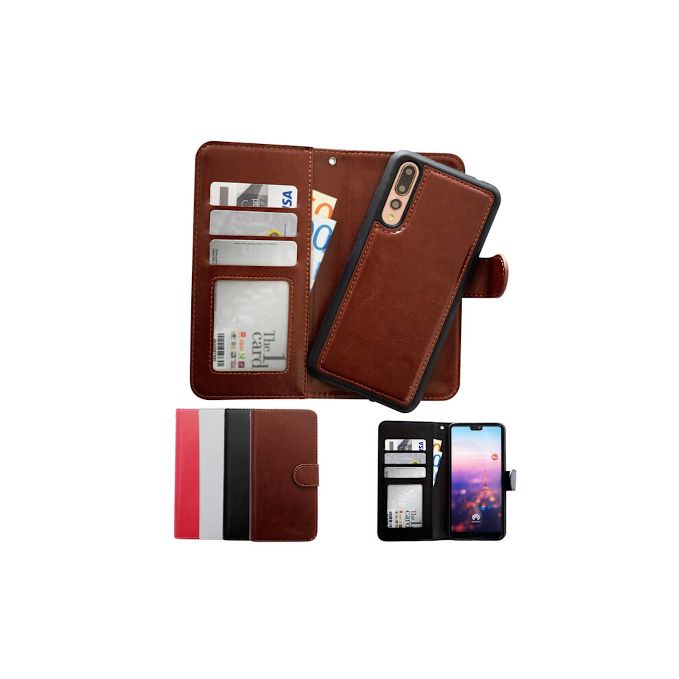 Protect Your Compatible With Huawei P20 Pro - Leather Case! Brown 9083649075906