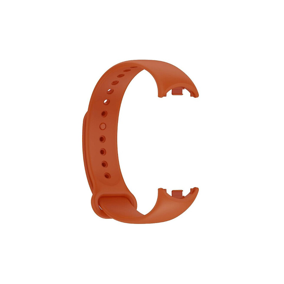 Adjustable Silicone Strap For Mi Band 8 Smartwatch Bracelet Wristband Belt Loop Orange 9083649075425