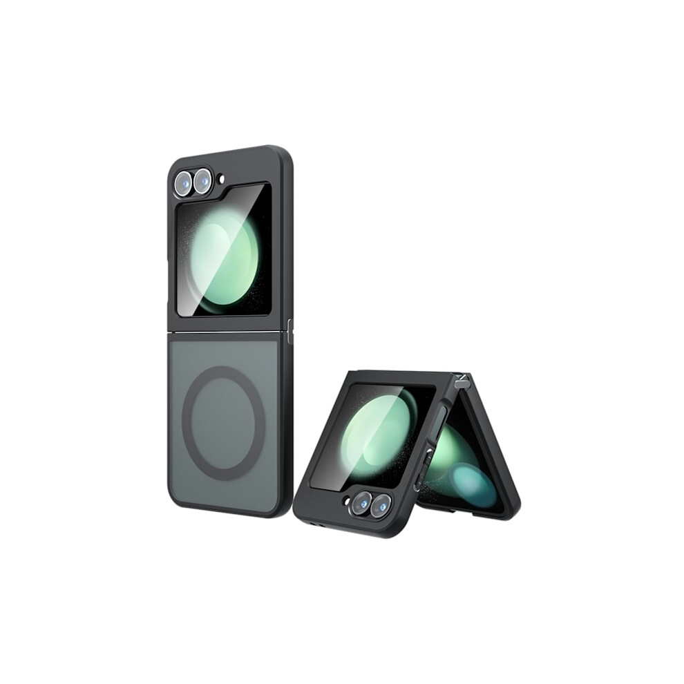 Compatible With Samsung Galaxy Z Flip 6 / 7 Fe Cover Magsafe Skin Feel Black 9083649075807