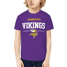 Vikings Kids Short Sleeve Shirt for Boys and Girls Sports Football Team Logo for Baseball Fans Gifts