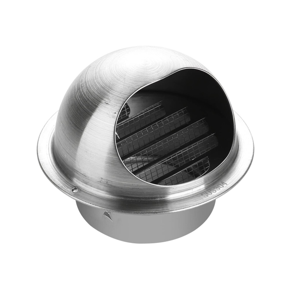 Stainless Steel Dryer Vent Hood With Louvers, Rainproof Wall Exhaust Cover 180Mm Silver 9053599466482