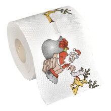 QIIBURR Paper Christmas Tree Christmas pattern color toilet paper Santa Christmas tree printed tissue Christmas Tissue Paper