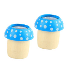 Wooden Kaleidoscope Toy Set for Kids, Mushroom Shape, Blue, Inspires Creative Play and Exploration
