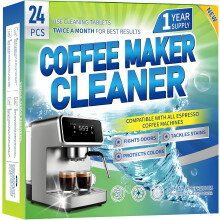 Coffee Maker Cleaner Descaler Tablets 24 Pack Removes Limescale for Espresso and Coffee Machines 1 Year Supply