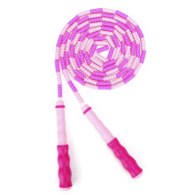 Segmented Jump Rope, Soft Beaded Skipping Rope with Ergonomic Handle, Tangle-Free Adjustable Length Jump Rope for Fitness Enthusiasts - Lightweight