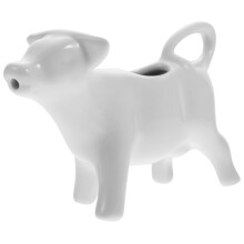 Ceramic Milk Jug White Cow Animal Shaped Pitcher for Latte Art and Coffee Kitchen Use