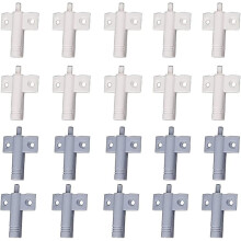 20 Pieces Kitchen Door Dampers, Cabinet Dampers, Drawer Dampers, Soft and Quiet Closing Dampers, Compatible with Cabinets, Doors (White+Gray)