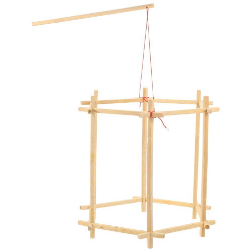 DIY Lantern Frame Bracket Unfinished Wood Lantern Frame Kids DIY Crafting Supply