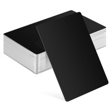 Eease 50pcs Metal Business Cards Engraving Blank Business Cards DIY Name Cards Metal Cards
