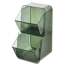 Desktop Shelf Wall-Mounted Tea Bag Storage Box and High-Quality Multifunctional Transparent,Green