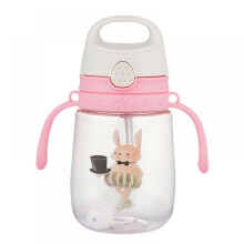 Children Water Bottle Large Capacity Water Bottle Portable Sports Bottle with Cute Three-Dimensional Sticker
