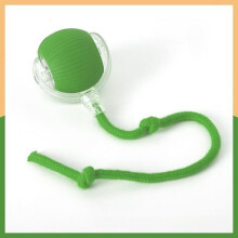 Automatic Bite-Proof Cat Ball with Rope - Self-Entertaining Jumping Toy Green Green Grønn