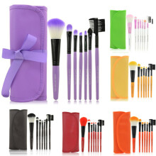 7pcs makeup brushes, professional make up set with case Black