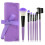 7pcs makeup brushes, professional make up set with case Black 2