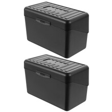2Pcs Index Card Holder Portable y Index Card Organizer Name Card Box Client Record Case