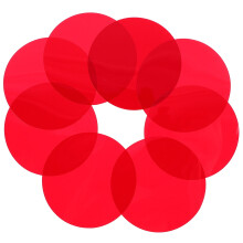 10pcs Gel Filter Transparent Color Film Plastic Sheets for Photo Studio Flash Red 66MM