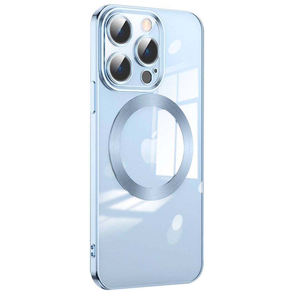 Electroplated Transparent Magnetic Case Compatible With Iphone 16 Promax 2024, Wireless Charging, Shockproof, Lightweight, With Lens Film 9071309797039