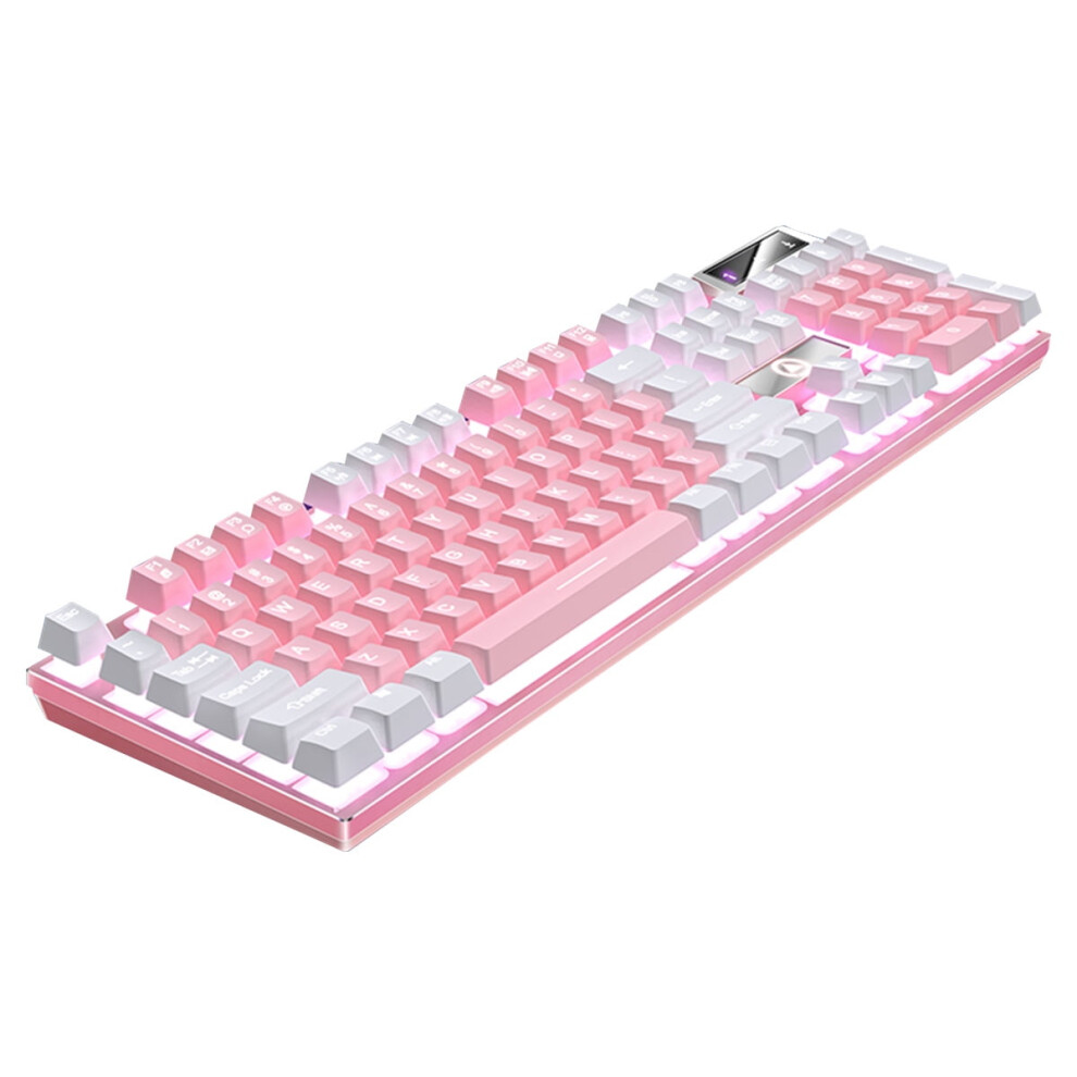Wired Gaming Keyboard Keyboards Computer Electronic Abs Office Pink 9071309797312