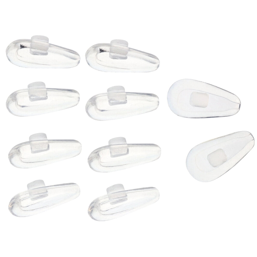 10 Pairs Silicone Eyeglass Nose Pads Oval Glasses Bazoo Holds Nose Pad