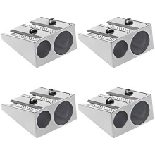 Chmadoxn Handmatige Potloodslijper, Metaal, 2-gats Magnesiumlegering Wigprofiel, Survival Potloodslijper (4-delig)