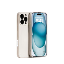 Kompatibelt med silikonskal för iPhone 16Pro, Slimmat, Stötsäkert, Inbyggt mikrofiberfoder, Fullt kameraskydd (Röd)