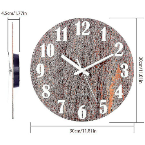 Luminous Wall Clock, Modern Decorative Silent Wall Clock, Large Dial With 30cm[C] 2
