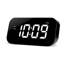Réveil avec grand écran et port de chargement USB 5 W, réveil numérique pour chambre à coucher avec adaptateur secteur universel 100-240 V