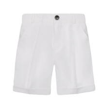 FAMTKT Lange shorts met platte voorkant voor grote jongens, zomerse katoenen klassieke schattige effen kleur, casual schooluniform, pakshorts,