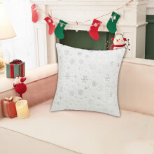 Fodere per cuscini morbide e soffici 45x45 cm, stampa glitter a fiocchi di neve per decorazioni natalizie, compatibili con Kiplyki Flash Deals,
