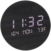 Horloge électronique LED simple, horloge décorative pour la maison, petite horloge en bois à LED