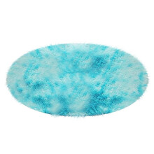 Tapis rond moelleux et coloré à poils longs, tapis en peluche pour chambre d'enfant, salon ou chambre à coucher, multicolore