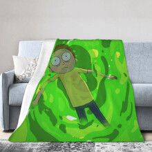 Rick és Morty hoteltakaró, anime takaró ágyra, kanapétakaró, ultra puha polár takaró hálószobába, nappaliba, 60x50 hüvelyk