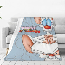 Couverture douce et moelleuse Pinky et le Cerveau, idéale pour les voyages, la chambre, le salon, le canapé ou le bureau. Cadeau parfait en toute