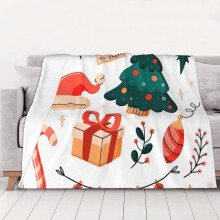 Couverture polaire de Noël ultra douce et confortable, idéale pour hommes, femmes, personnes âgées et enfants. Caractéristiques : ultra douce,
