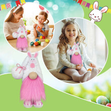 WinysinDoll Gnomo Ornamento decorativo pasquale Coniglietto Ornamento da scrivania