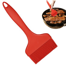 Silicone Basting Brush Large Heat Resistant BBQ Pastry Brush Extra Wide Head for Grilling Baking Cooking Red