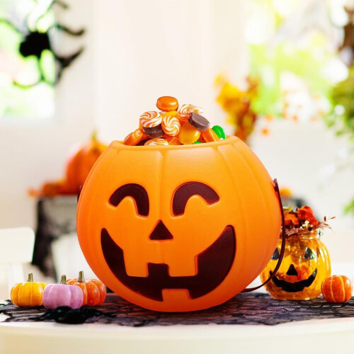 Πλαστικός κουβάς κολοκύθας Easygou για το Halloween, 2024Αναβάθμιση φορητού κουβά με γλυκά, 2